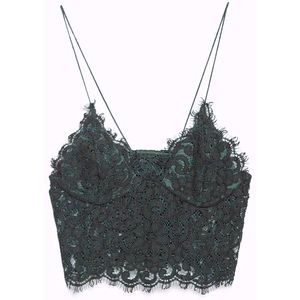 NWT! // Zara Eyelash Lace Crop Top | Bralette Top